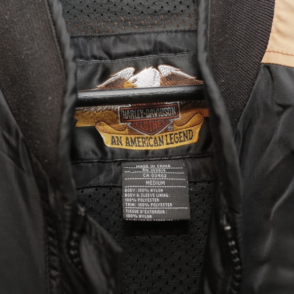 Vintage Harley Davidson Black Orange Jacket - Picture 2 of 5